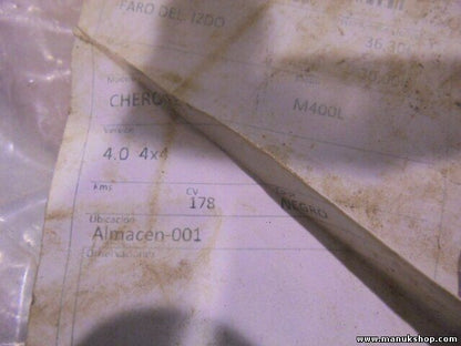 Faro delantero izquierdo Jeep Cherokee 008122187 628122187 008-122187 0224523