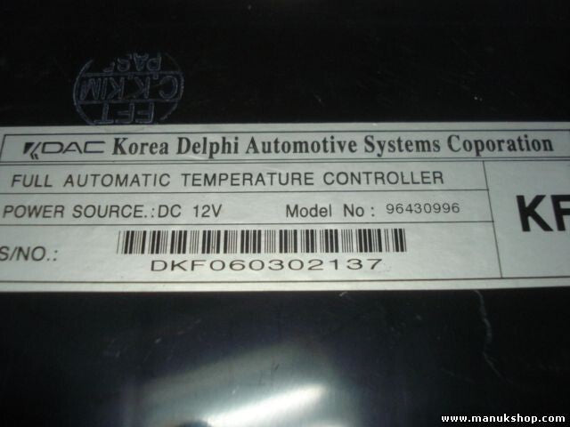 A/C System Chevrolet Nubira 96430996 DELPHI DKF060302137