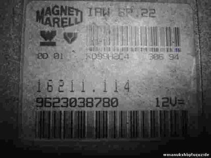 Centralita del motor Ulysse Zeta Peugeot Evasion  9623038780 16211.114 IAW8P22