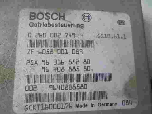 Trasmissione controller Peugeot 407 9631655280 9640888580 BOSCH 0260002749