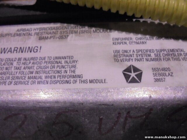 Airbag del pasajero Land Rover EHM000290PUY 5EB00LAZ 38657 CPX H24 4T ACA