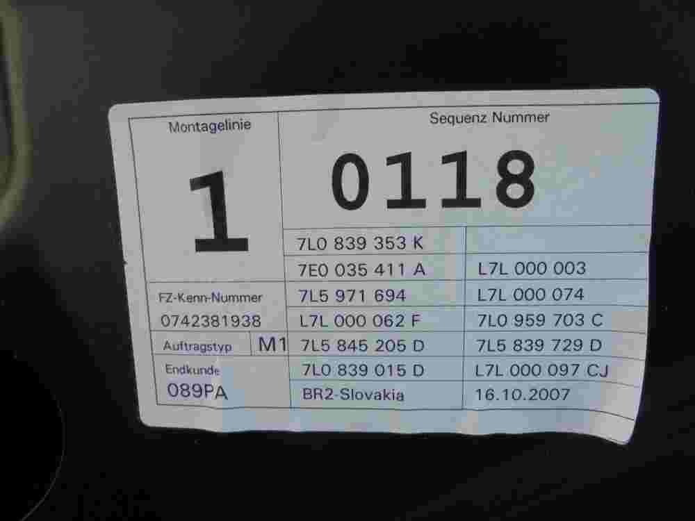 Puerta trasera Izquierda Porsche Cayenne 7L0839461D 7L0839353K 7E0035411A