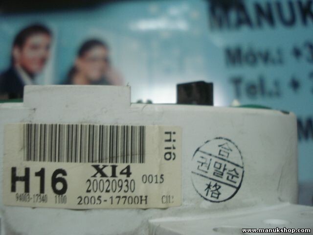 Cuadro de instrumentos Hyundai 9400317340 1100 X14 20020930 200517700H