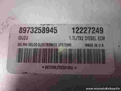 Centralita Opel Meriva 1.7 CDTI 8973258945 DELPHI DELCO 12227249 1.7L/TX2 ECM
