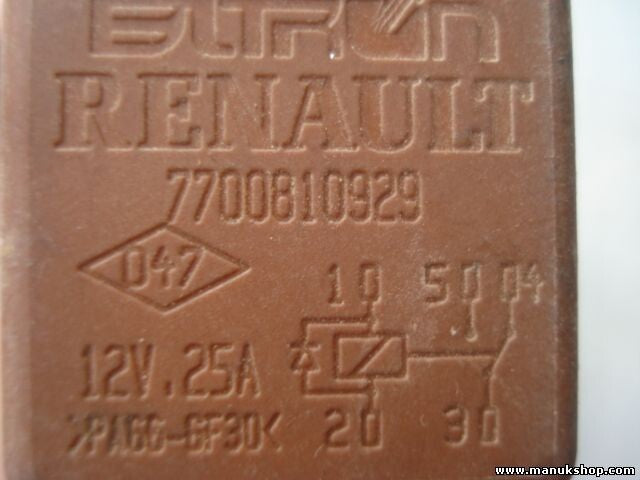 Relé   Renault Megane BITRON 7700810929 12V.25A