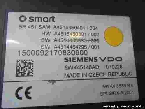 SAM Centralita Central eléctrica SMART ForTwo A4515450401 SIEMENS VDO 5WK45148AD
