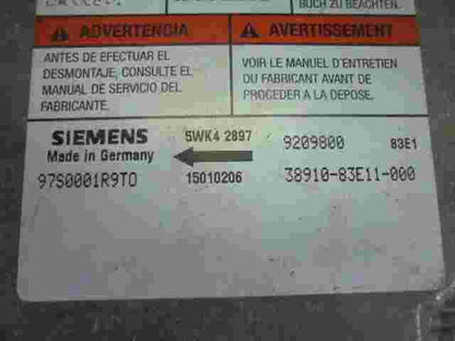 Sensor de impacto de airbag Opel  3891083E11000 5WK42897 9209800 97S0001R9T0