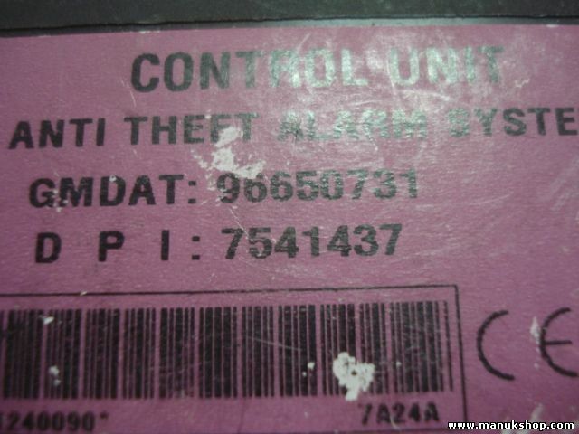 Controllo unità di allarme immobilizzatore modulo Chevrolet Aveo 116RA000003