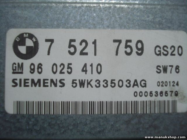 Transmisión controlador BMW X5 7521759 7521824 96025410 5WK33503AG 000536579