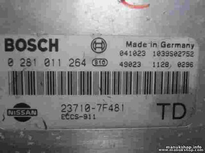 Centralita del motor  Nissan Terrano 237107F481 23710-7F481 BOSCH 0281011264