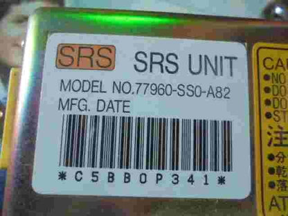 Airbag Centralita Honda Prelude IV 77960SS0A82 SRS 77960-SS0-A82