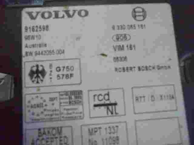 Control de la unidad de alarma inmovilizador módulo Volvo 9162598 95W10 SW