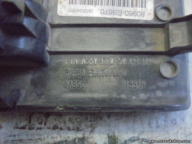 mando botonera elevalunas Nissan Pathfinder 2.5 dCi 2005 Navara D40 80960EB670