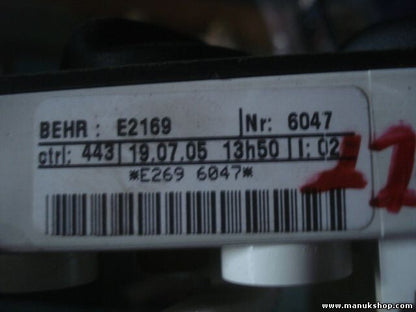 Mando Control de la calefacción Renault Kangoo BEHR E2169 E269