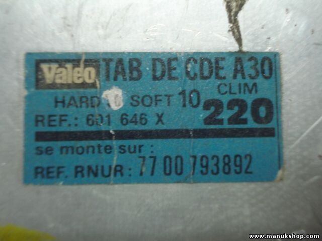 A/C System Renault 21 VALEO 7700793892 77 00 793892 601646X220 601 646 X 220