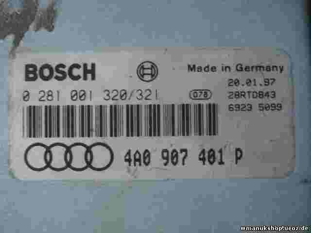 Centralita Audi A6 2.5 4A0907401P 4A0 907 401 P 4AO907401P BOSCH 0281001320/321