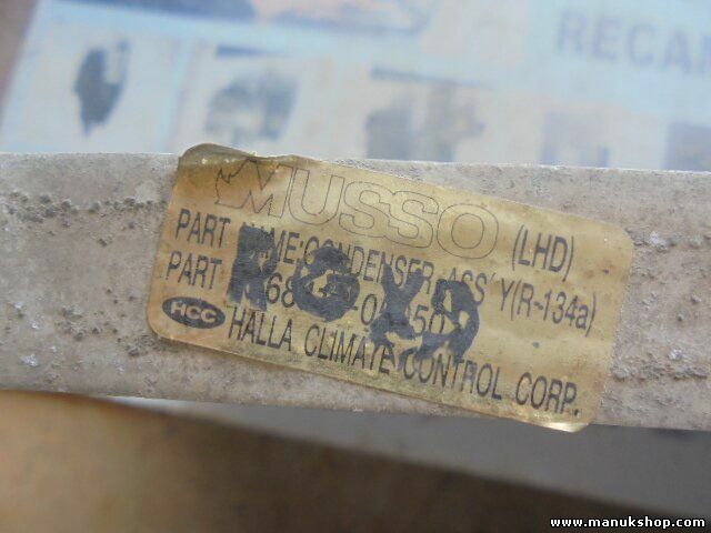 Condensador radiador aire acondicionado Ssangyong Musso FJ 2.9 TD 4x4 6841005040