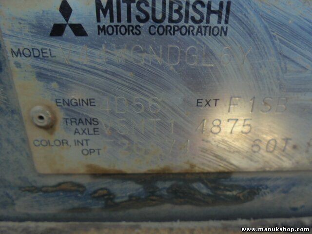 Capo Mitsubishi Pajero I Montero L04_G, L14_G 2.0 4WD V44WGNDGL6Y V5MT14875