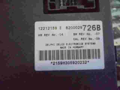 Controlador Confort  Renault Grand Espace IV 8200029726B 12212159E 12212159 E