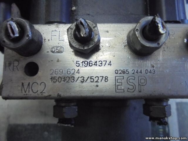 Unidad hidráulica del ABS Fiat Ducato 0265956214 2265106516 51964374 0265244043