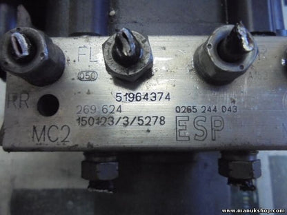 Unidad hidráulica del ABS Fiat Ducato 0265956214 2265106516 51964374 0265244043