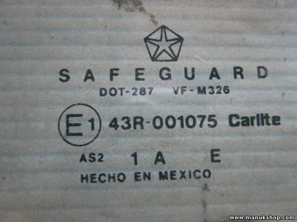 Vetro porta posteriore destro Jeep Grand Cherokee 43R001075 DOT287VFM326