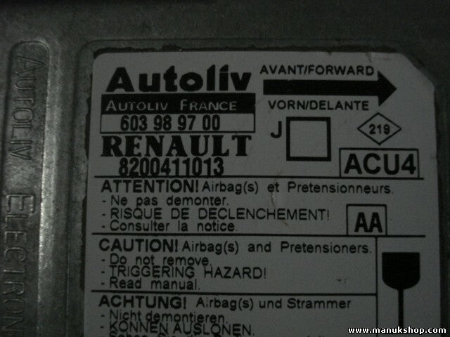 Airbag Centralita Renault Scenic JM 1.9 8200411013 8200411013J 603989700