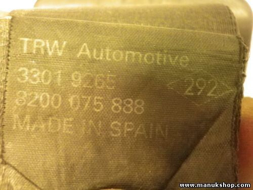 Cinturón de seguridad Frente de derecho Renault Master Opel Movano 8200075888