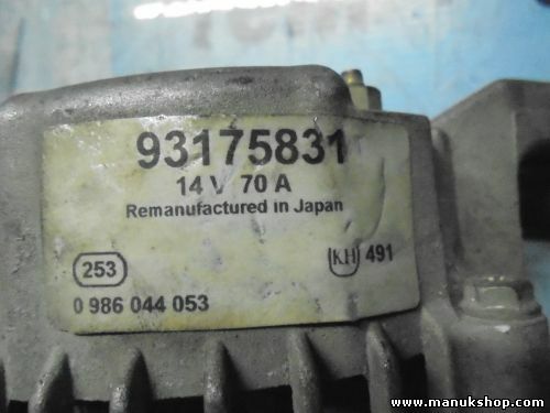 Alternador Opel Monterey 3.0 DTi 0986044053 93175831 93175974 9512811 R1530062 