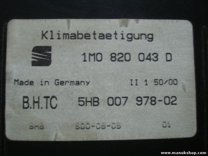 A/C System VW Volkswagen 1M0820043D 1MO820043D 5HB00797802 5HB 007 978-02