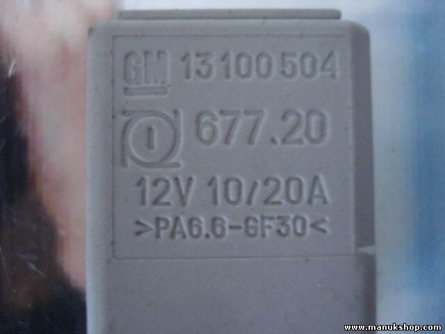 Relé Opel Corsa Astra Zafira Meriva Vectra GM 13100504 67720