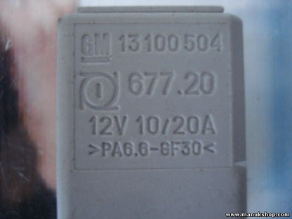Relé Opel Corsa Astra Zafira Meriva Vectra GM 13100504 67720