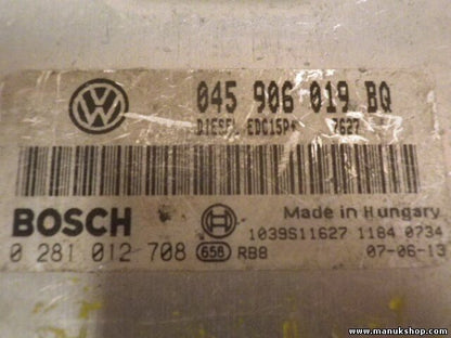 Centralita del motor Skoda Fabia VW 045906019BQ 045 906 019 BQ BOSCH 0281012708