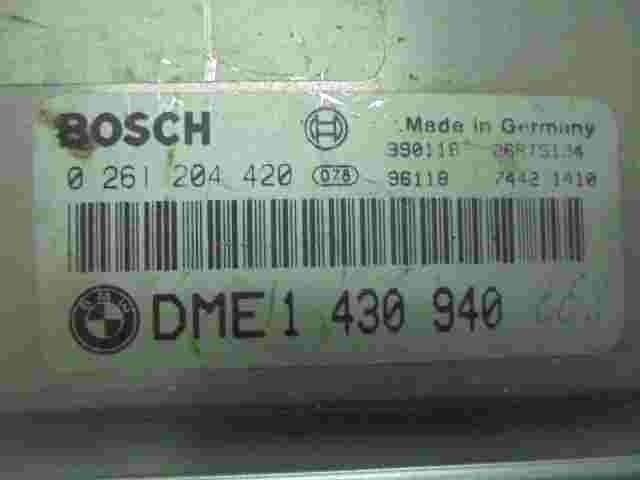 Centralita BMW 3 E46 DME 1430940 1430432 7501310 BOSCH 0261204420 26RT5134