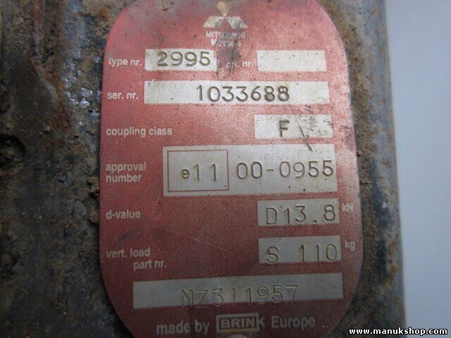 Gancho de Remolque Mitsubishi L200 MZ311957 1033688 e11 00-0955 D13.8 S110