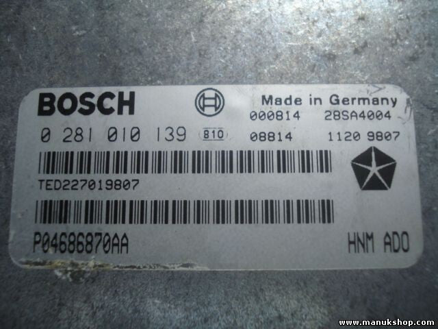 Centralita del motor Chrysler P04686870AA 04686870AA BOSCH 0281010139