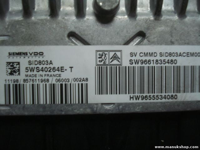 Centralita del motor Citroen Peugeot 407 5WS40264ET 5WS40264E-T SID803ACEM00