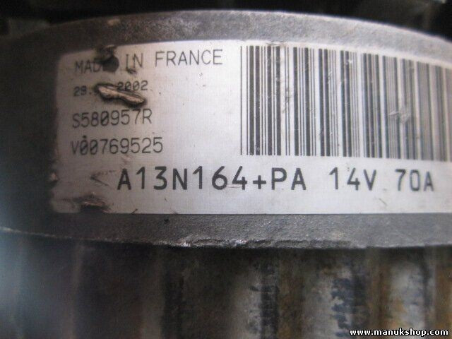 Alternador Renault super 5 YV1652 12V Valeo a13n164