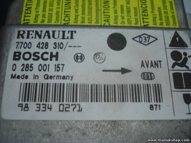 Airbag Centralita Renault 7700428310 7700 428 310 BOSCH 0 285 001 157 0285001157