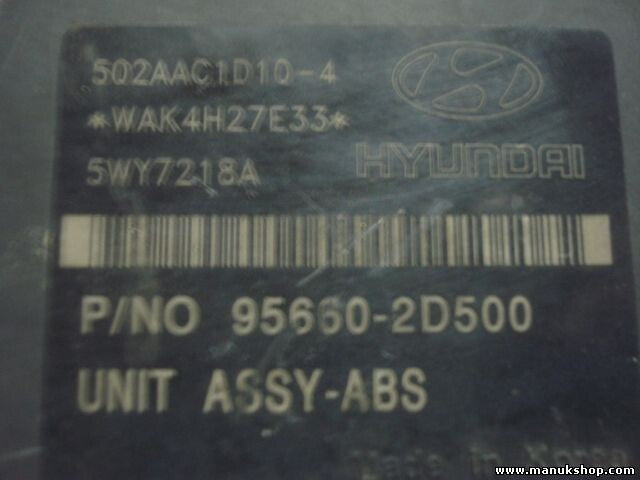 Unidad hidráulica del ABS Hyundai Elantra 5WY7218A 956602d500 589202D610