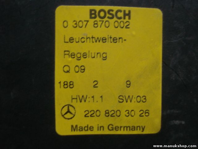 Controlador de control de la lámpara  Mercedes 2208203026 0307870002 