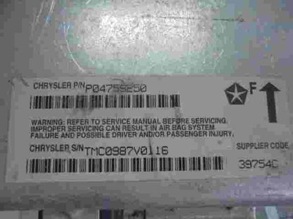 Sensore di impatto airbag Chrysler Vision P04759250 04759250 TMC0987V0116