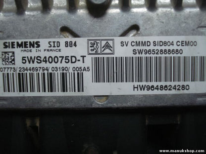 Centralita Citroen C3 C2 9652888680 HW9648624280 9648624280 SIEMENS 5WS40075DT