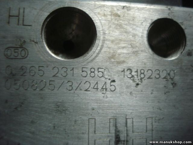 Unidad hidráulica del ABS Opel Corsa C 13182320 BOSCH 0265800444 0265231585