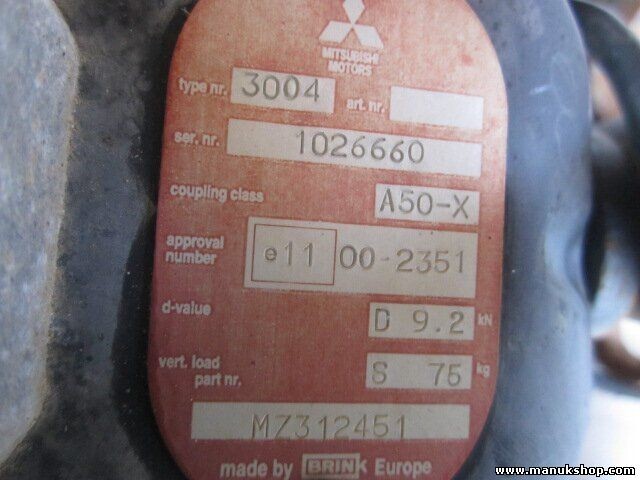 Gancho de Remolque Mitsubishi Pajero MZ312451 1026660 A50-X e11 00-2351