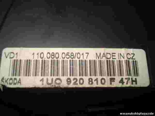 Cuadro de instrumentos Skoda Octavia 1U 1U0920810F 1U0920810F47H 110080058017