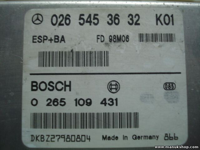 ESP BA Centralita Mercedes-Benz W168 A160 FD98M06 0265453632 0265109431