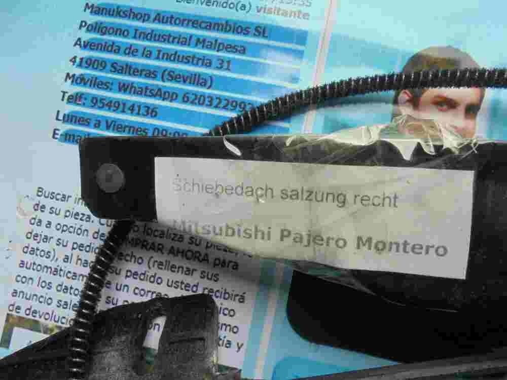 Techo solar salazón derecho Mitsubishi Pajero Montero M95L V40 1991-2004