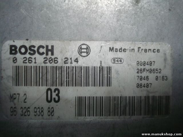 Centralita del motor Citroen Saxo Xsara Peugeot  MP7.203 9632693880 0261206214