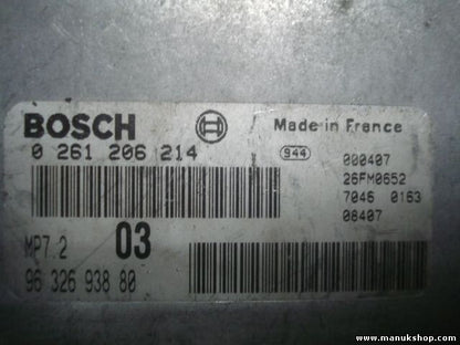 Centralita del motor Citroen Saxo Xsara Peugeot  MP7.203 9632693880 0261206214